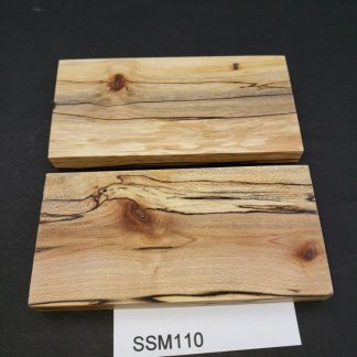 A set of spalted sugar maple knife scales.
