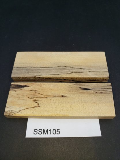 A set of spalted sugar maple knife scales.