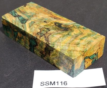 spalted maple green and gold